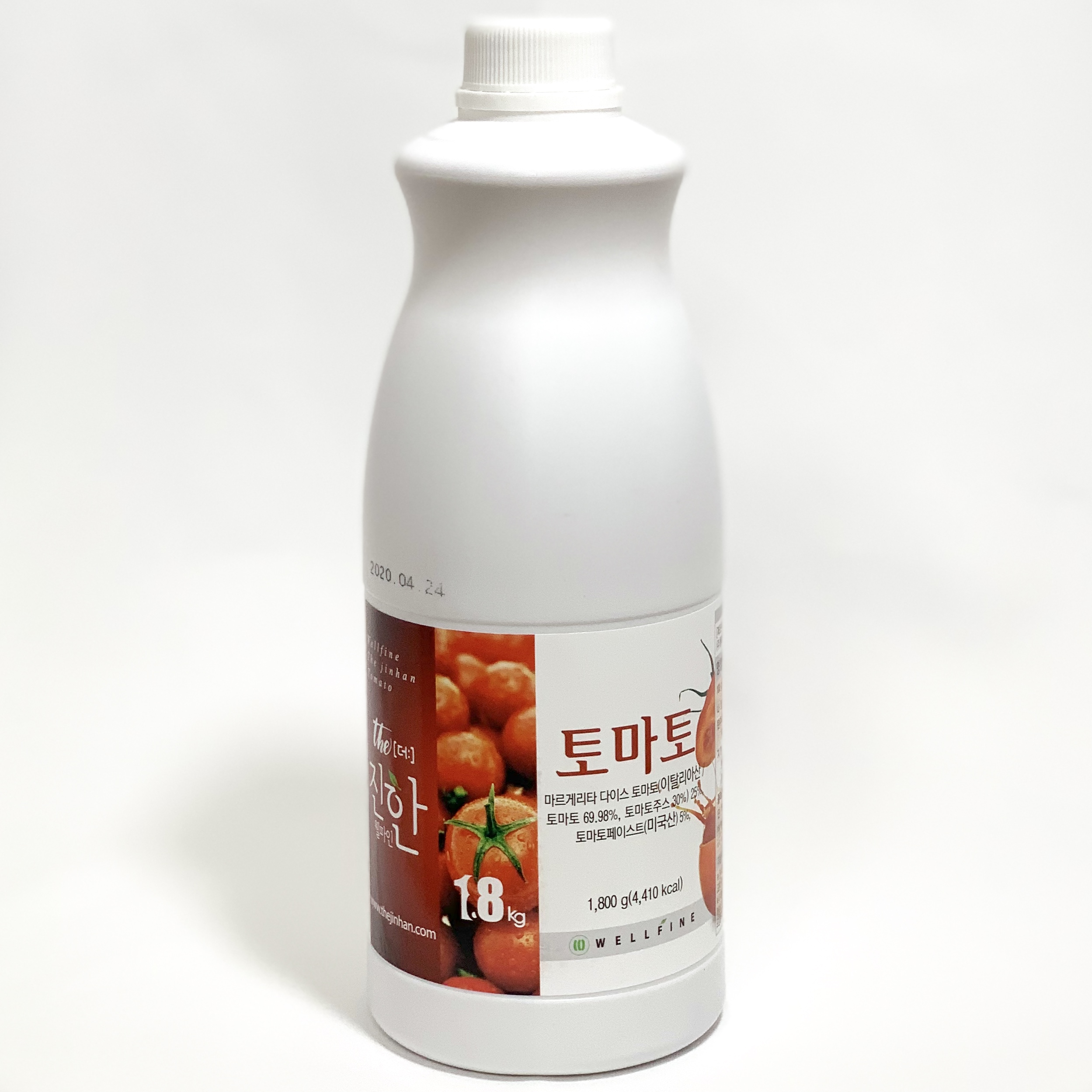 웰파인 더진한 토마토스무디 토마토퓨레 1.8kg+펌프지원 - 상품 이미지