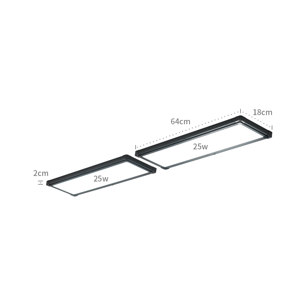 울트라 LED 주방등 인테리어 엣지 평판조명 50W S (640x180) x 2 - 상세 이미지 5