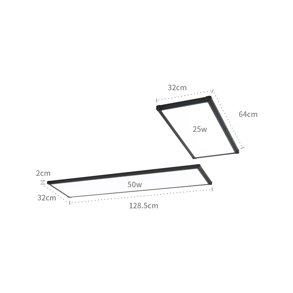울트라 LED 주방등 엣지등 평판조명 75W L(1285x320) x 1 + (640x320) x 1 주방전등 화이트 주광색 하얀빛 320mm x 2 이미지 6