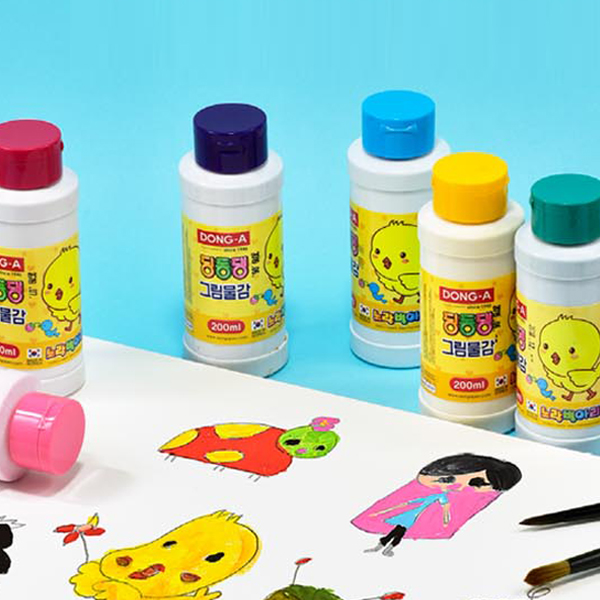동아 노랑병아리 딩동댕 그림물감 12색 세트/대용량