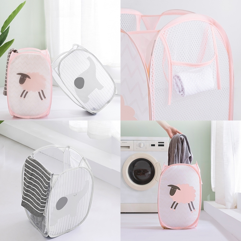 원터치 팝업 접이식 세탁바구니 빨래바구니 빨래통