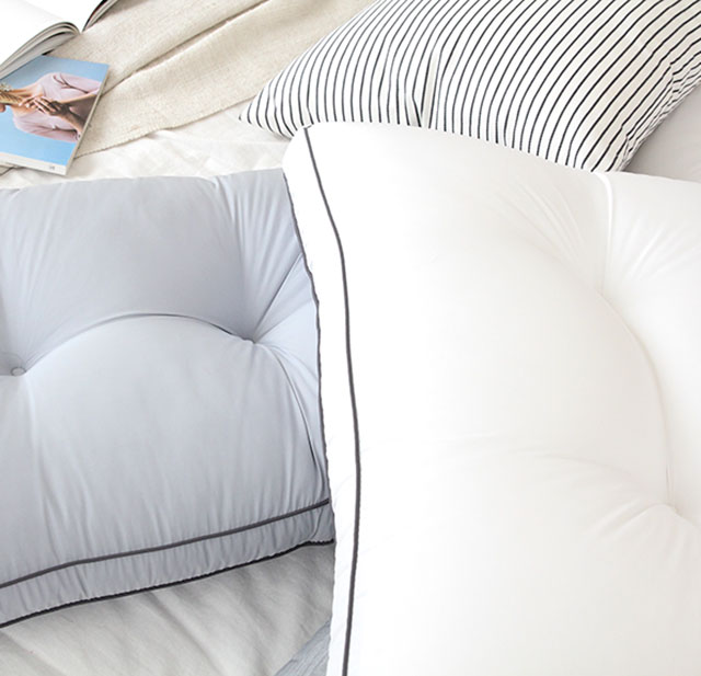 이불연구소 아늑 베개 빨아쓰는 일자목 거북목 낮은 경추베개 50x70