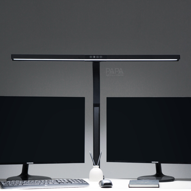 블랙에디션 와이드 LED스탠드 80cm 고효율 시력보호 스탠드 책상 공부 조명 독서등 - 상세 이미지 3