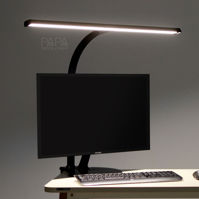 블랙에디션 와이드 LED스탠드 80cm 고효율 시력보호 스탠드 책상 공부 조명 독서등 이미지 8