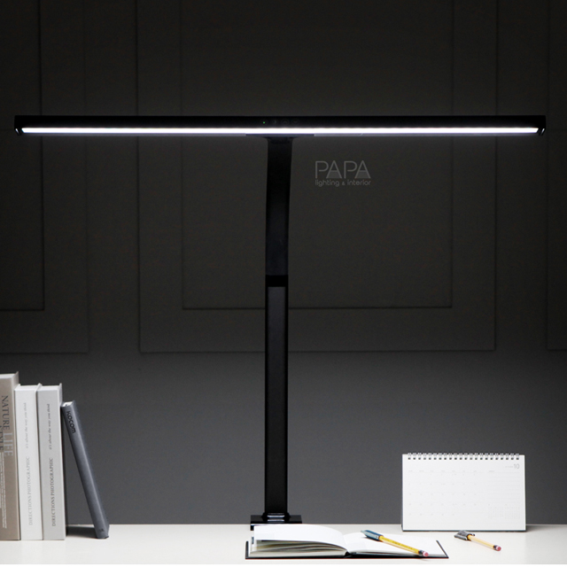 블랙에디션 와이드 LED스탠드 80cm 고효율 시력보호 스탠드 책상 공부 조명 독서등 - 상세 이미지 4