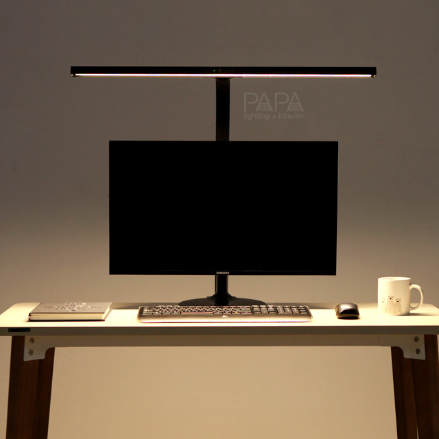 블랙에디션 와이드 LED스탠드 80cm 고효율 시력보호 스탠드 책상 공부 조명 독서등 이미지 6