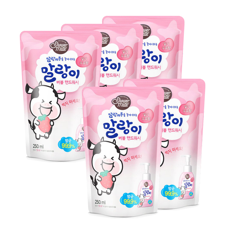 말랑카우 말랑이 버블 핸드워시 항균 손세정제 / 본품 300ml 리필 250ml - 상세 이미지 4