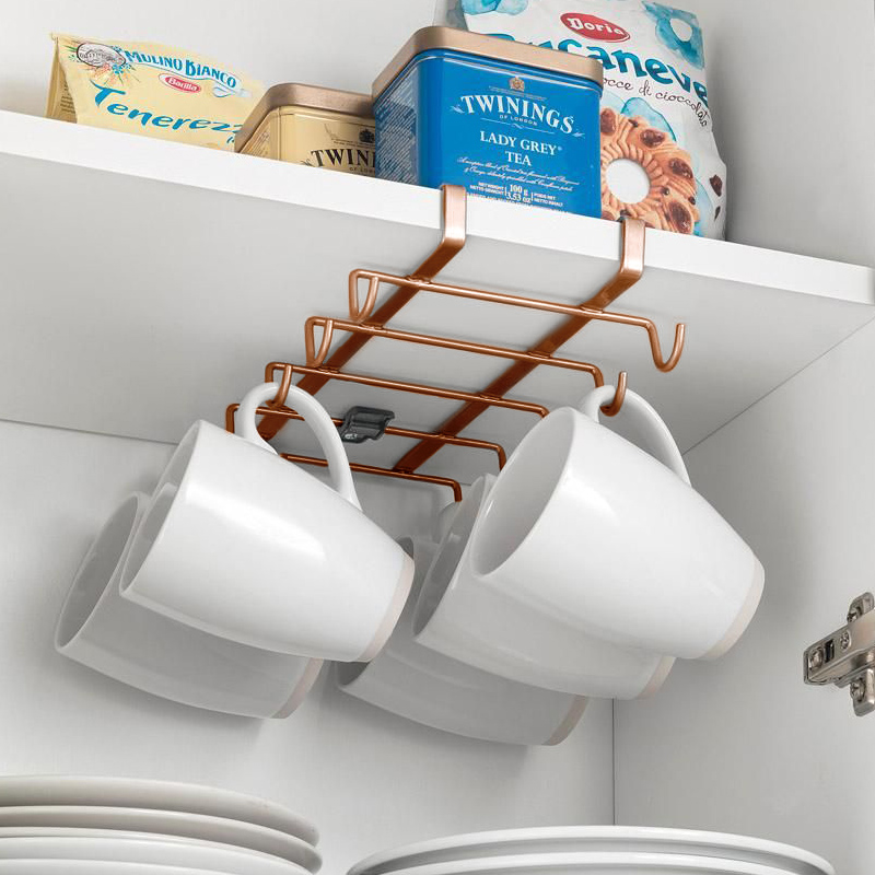 예쁜 홈까페 만들기! 메탈텍스 마이머그 코퍼 선반밑 컵걸이