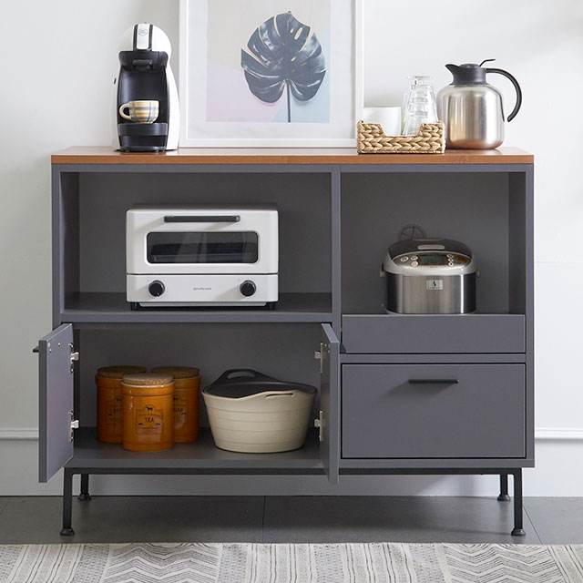 루카스 와이드 렌지대 전자렌지 수납장 밥솥다이 1000