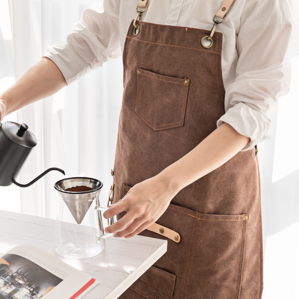 칼딘 카페 심플 캔버스 포켓 바리스타 공방 앞치마 CPA-03