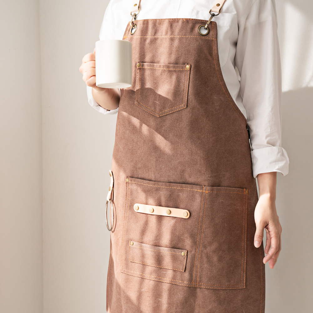 칼딘 카페 심플 캔버스 포켓 바리스타 공방 앞치마 CPA-03