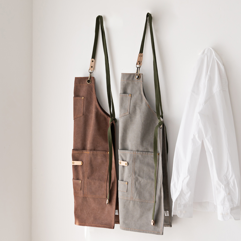 칼딘 카페 심플 캔버스 포켓 바리스타 공방 앞치마 CPA-03