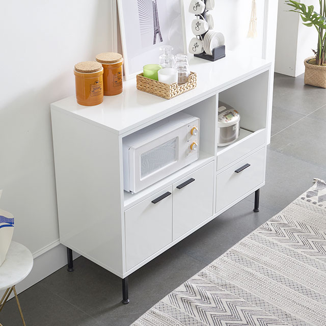 루카스 와이드 렌지대 전자렌지 수납장 밥솥다이 1000