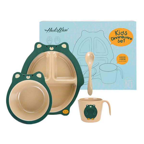 허스크웨어 쌀껍질 곰돌이식기세트