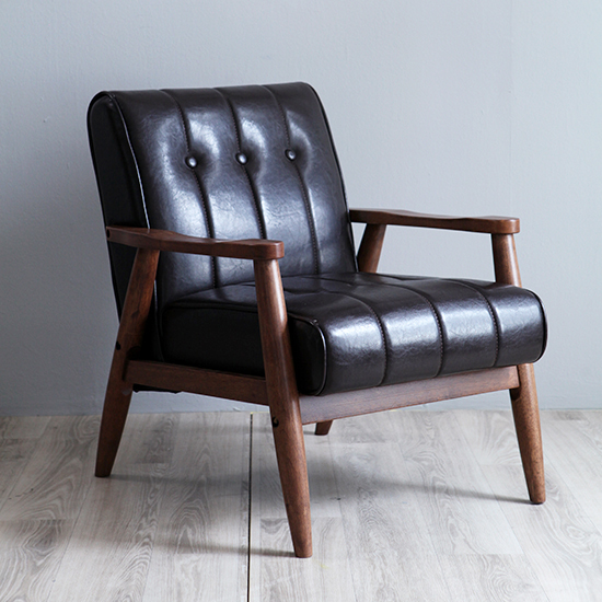 베스트리빙 피렌체 1인 소파 인조가죽 원목 암체어 카페 인테리어 의자