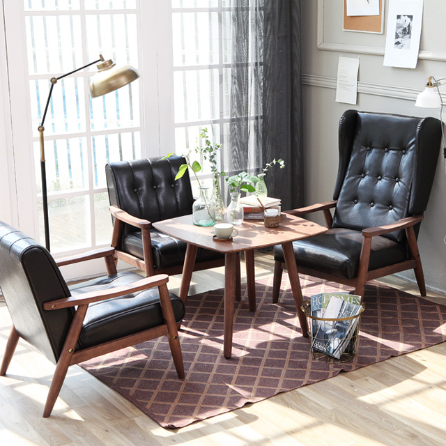 베스트리빙 피렌체 1인 소파 인조가죽 원목 암체어 카페 인테리어 의자