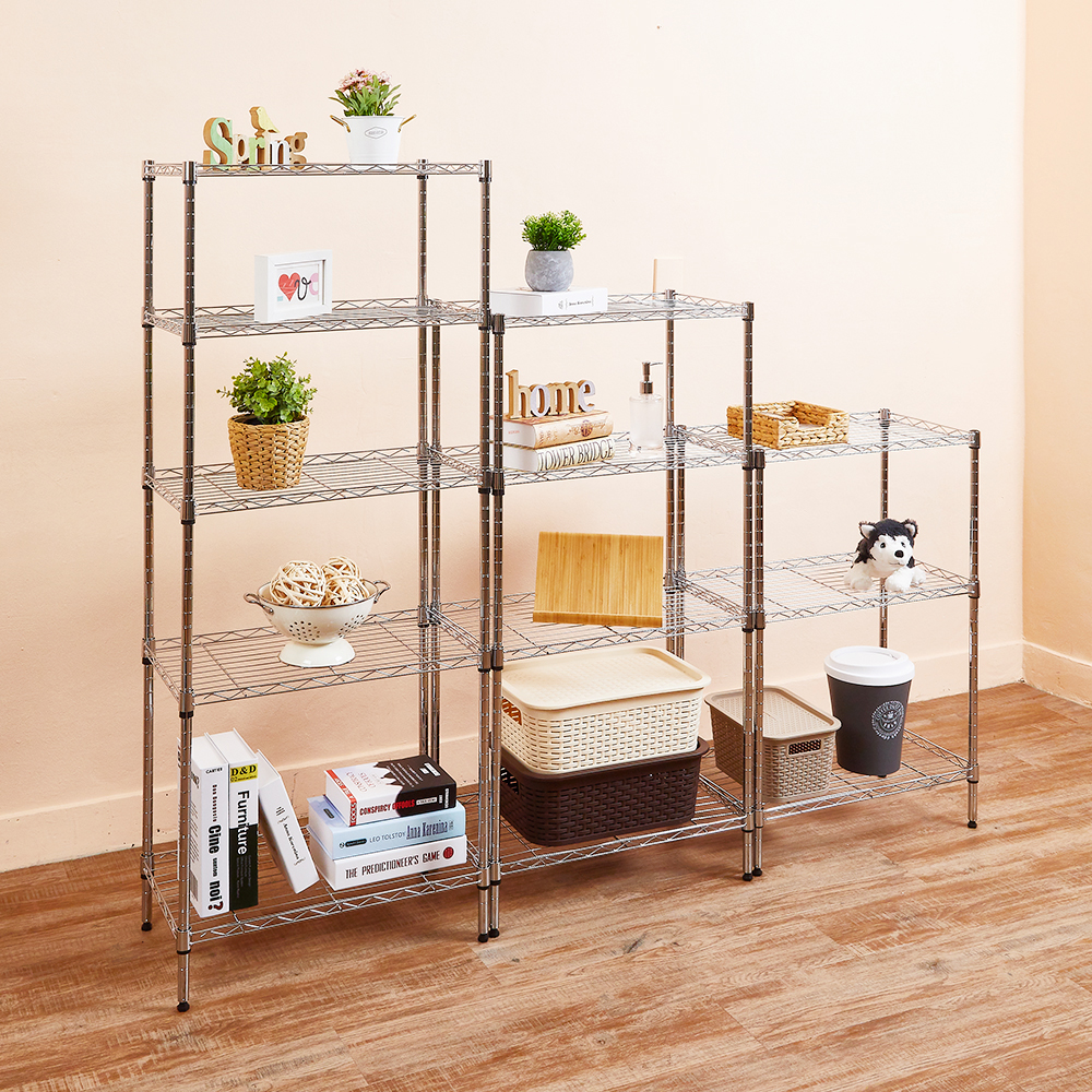 할메이드 주방 베란다 메탈 다용도 수납 정리 앵글 조립식 무볼트 철제선반 750 3단
