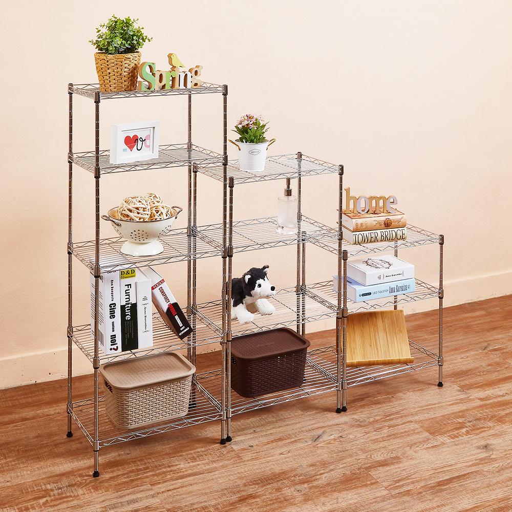 할메이드 주방 베란다 메탈 다용도 수납 정리 앵글 조립식 무볼트 철제선반 750 3단
