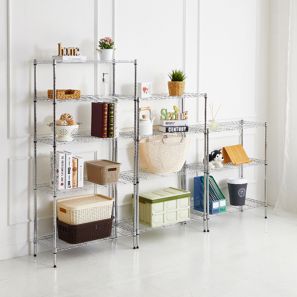 할메이드 주방 베란다 메탈 다용도 수납 정리 앵글 조립식 무볼트 철제선반 750 3단