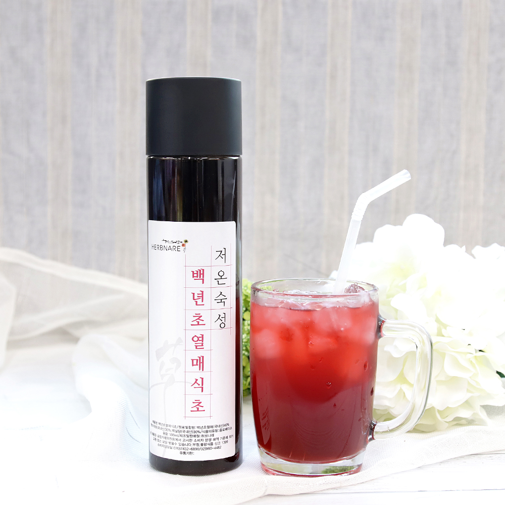 허브나래 백년초열매 식초 백년초 500ml 백년초식초 - 상품 이미지