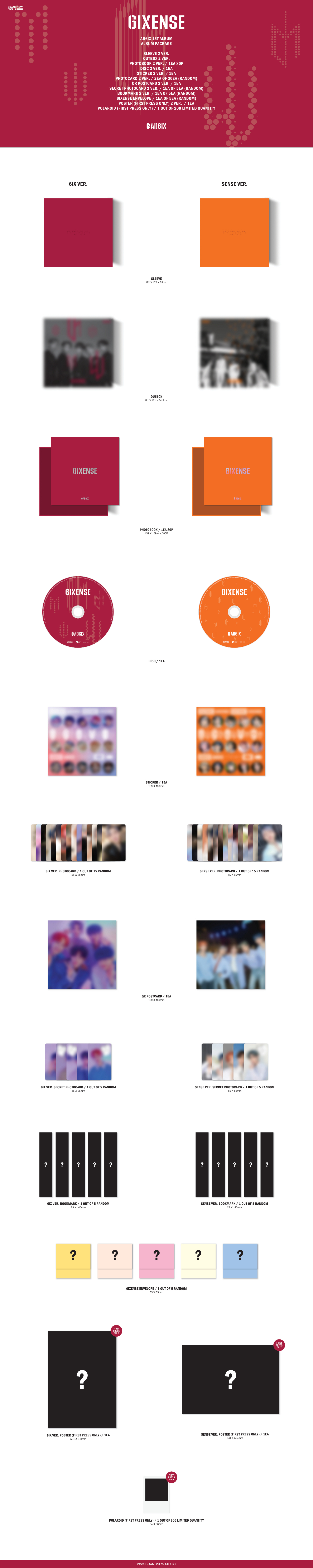 [AB6IX] 1st Full Album - 6IXENSE (SET : 6IX + SENSE Ver.) AB6IX  ABSIX  SIXSENSE  6IXENSE  SIXENSE