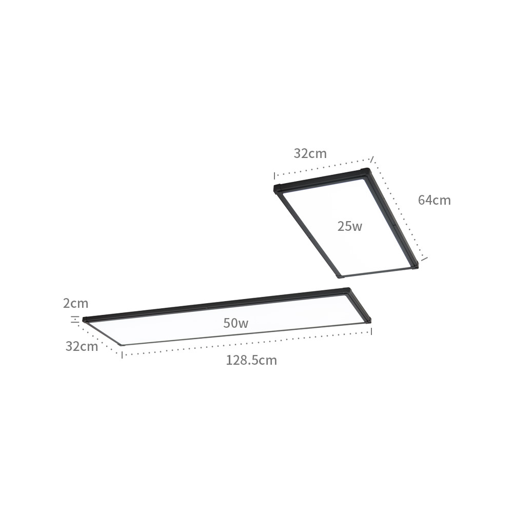 울트라 LED 주방등 엣지 평판조명 75W S(1285x180) x 1 + (640x180) x 1 부엌조명 - 상세 이미지 3