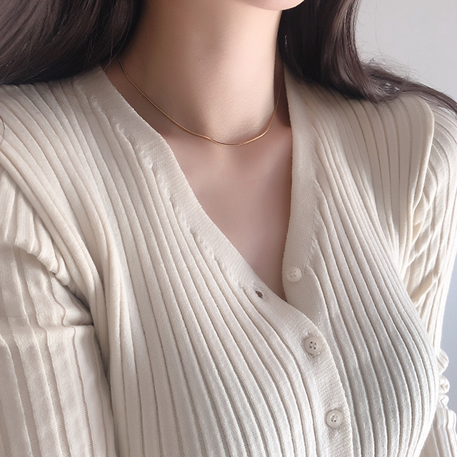 슬림 뱀줄 체인 목걸이 - 상품 이미지