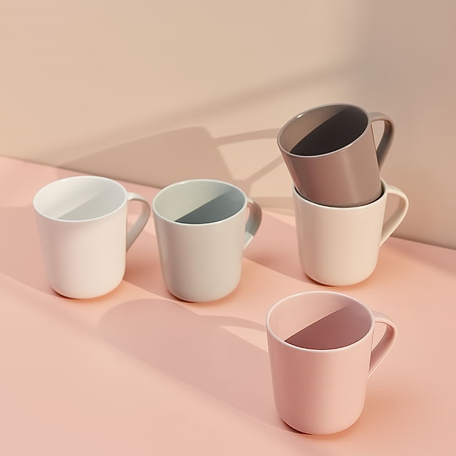 국산도자기 파스텔 무광 온반 머그컵 350ml 1P - 상세 이미지 2