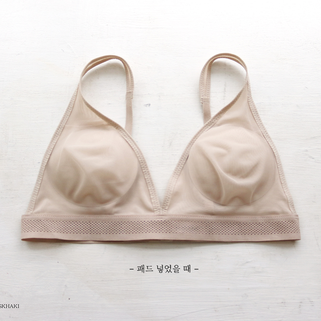 노와이어 메쉬 에어 브라렛, 여름 깃털 브래지어 - 상세 이미지 5