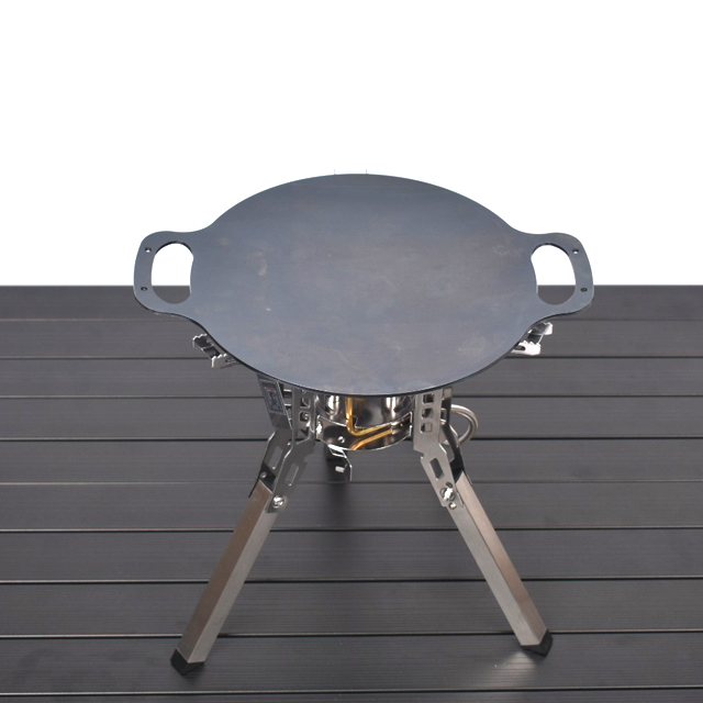 국산 미니 그리들 원형 철판 캠핑 그리들 소형 경량 구이팬 캠핑용 야외 그릴 미니 솥