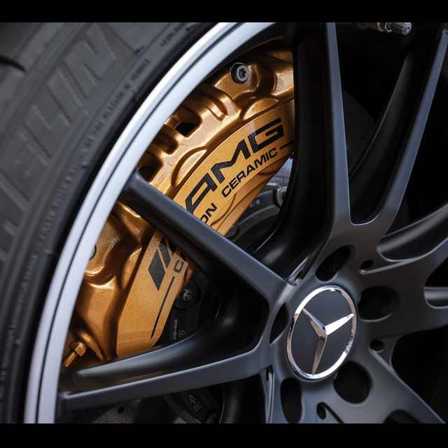 벤츠 AMG 카본세라믹 캘리퍼스티커 BENZ 브레이크 전용데칼 B타입150x37mm - 상품 이미지