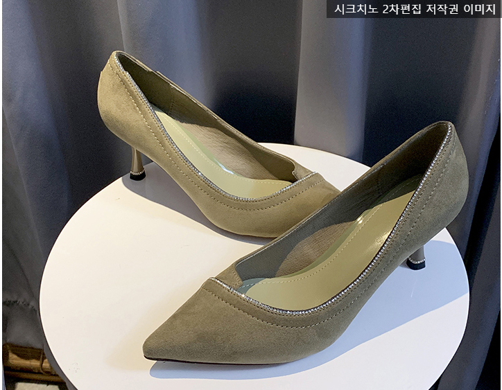 포엘비 7cm 큐빅 스웨이드 펌프스 구두 2color 상세 이미지 29