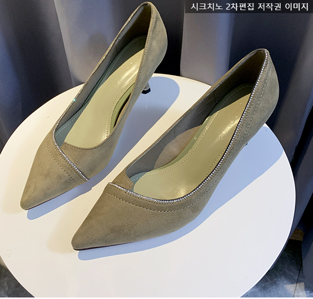포엘비 7cm 큐빅 스웨이드 펌프스 구두 2color 상세 이미지 26