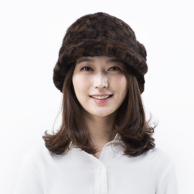 우리모피 엘레강스 정통 패션 밍크모자 - 상품 이미지