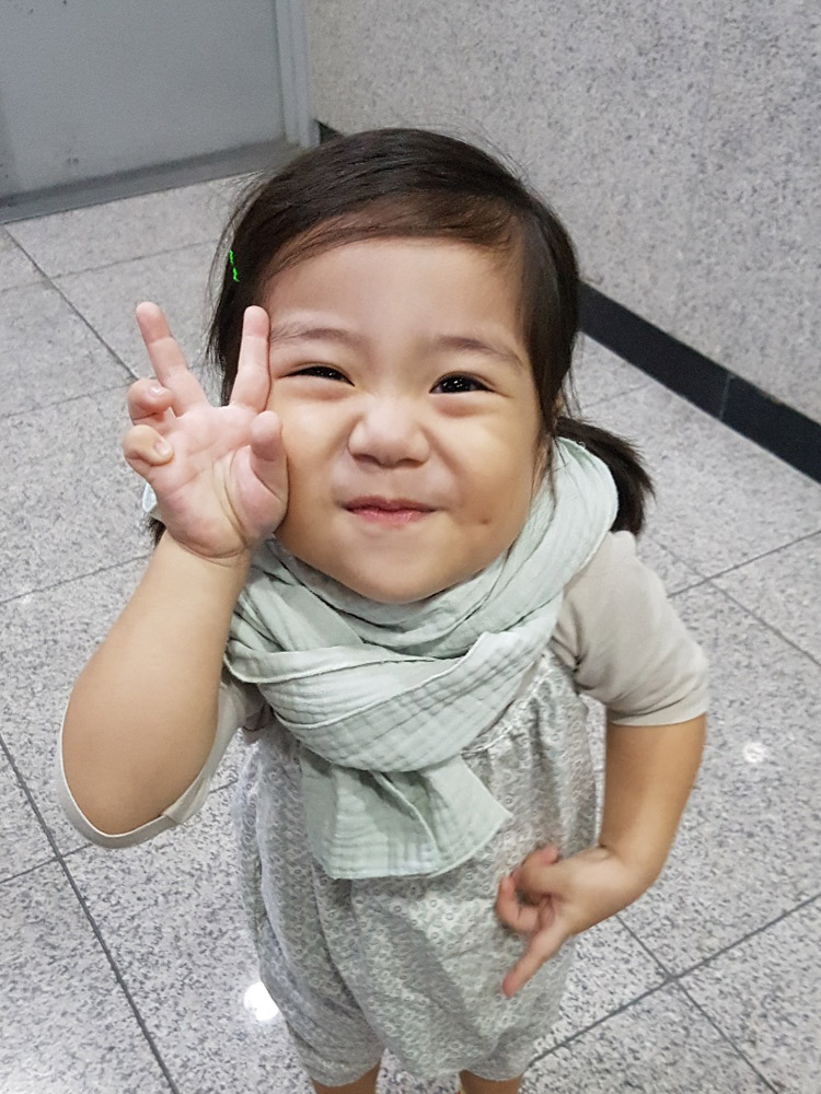 두툼한 3중거즈 유아 머플러 아동 목도리 - 상세 이미지 2