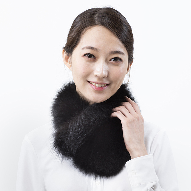 우리모피 셜리 사가 폭스머플러 넥워머 목도리 - 상세 이미지 4