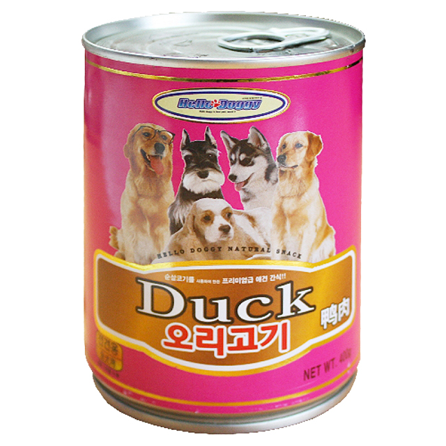 헬로도기 대용량 애견 간식 캔 오리고기, 400g, 24개 - 상세 이미지 2