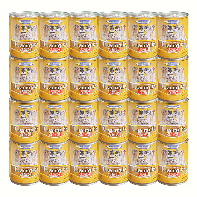 헬로도기 대용량 애견 간식 캔 양고기, 400g, 24개 - 상품 이미지
