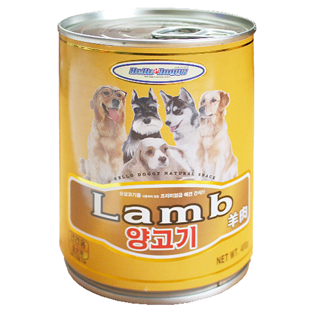 헬로도기 대용량 애견 간식 캔 양고기, 400g, 24개 - 상세 이미지 2