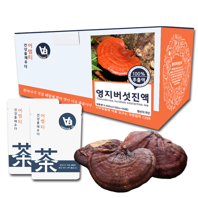 국산 영지버섯 즙 진액 100ml x 30포