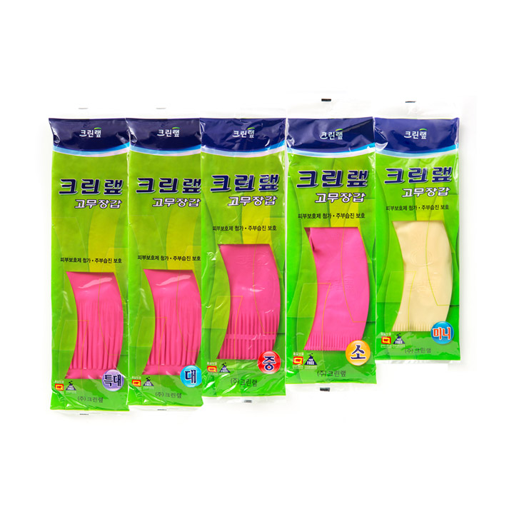 크린랲 크린 고무장갑 미니 / 소 / 중 / 대 / 특대 - 상세 이미지 2