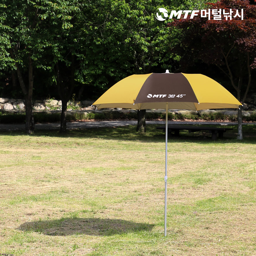 MTF 3단 접이식 명품 황토 파라솔 45인치 낚시 파라솔