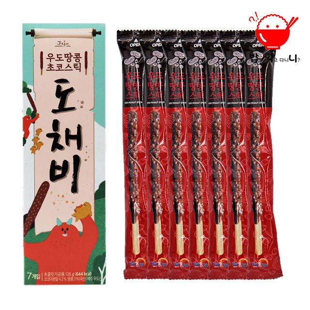 제주 빼빼로 우도땅콩 초코스틱 도채비 2+1 3박스 제주기념품 여행선물 - 상세 이미지 5