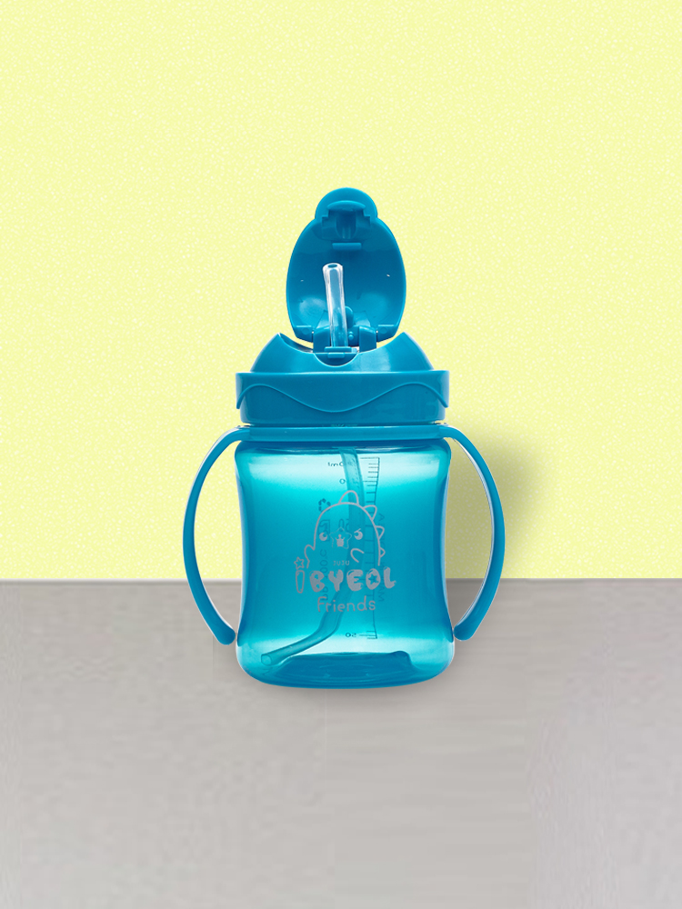 아이별프렌즈 플립 컬러 PP 유아 빨대컵 250ml 새지않는 어린이집 원터치 물병 물통 이미지 7