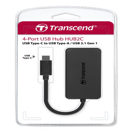 트랜센드 4포트 USB 3.0 Type C 허브 (HUB2C)