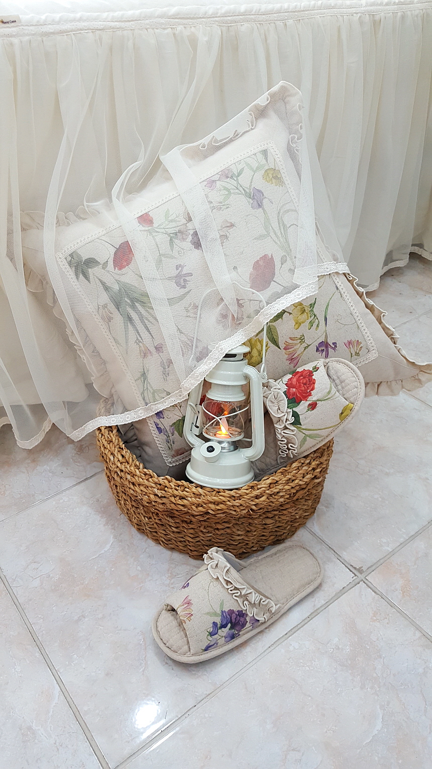 오월 로즈 린넨 거실 쇼파 쿠션 방석 커버 실내화