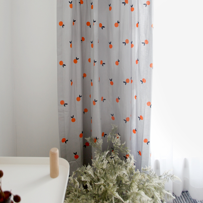 토마토 커튼 아이방 작은방