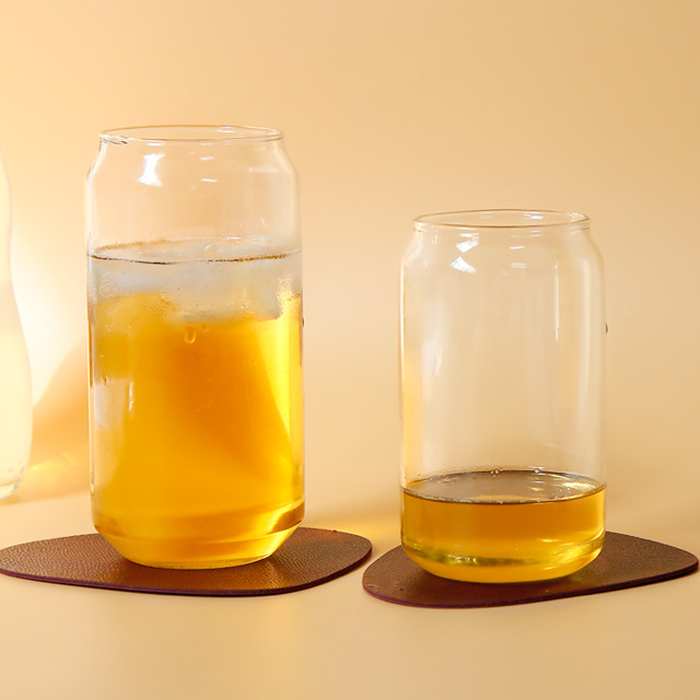 내열 유리 맥주잔 캔모양 350ml 홈카페 하이볼 위스키 컵
