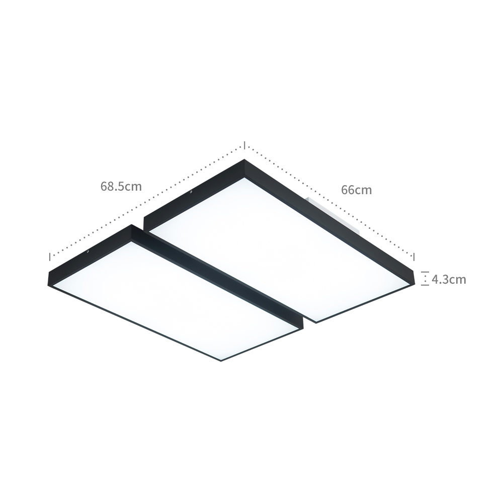 LED 폰토스 슬림 거실등 120W 블랙 주광 하얀빛 이미지 6