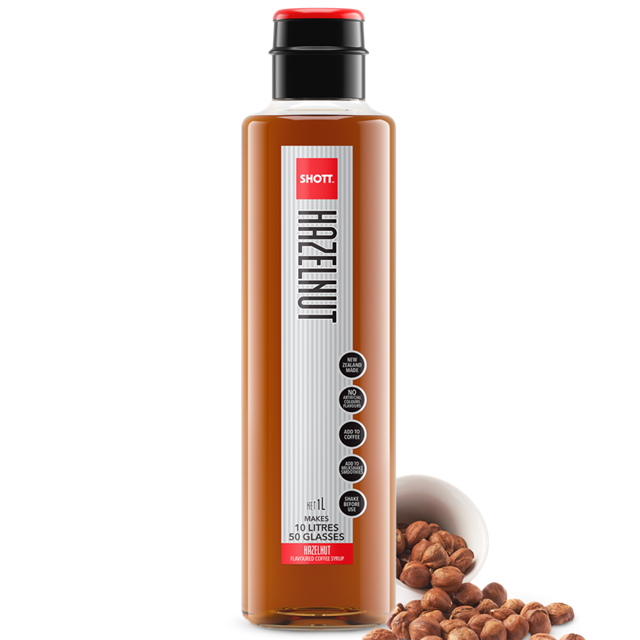 SHOTT 샷 헤이즐넛시럽 1000ml 헤이즐넛라떼 홈카페 커피시럽 - 상품 이미지
